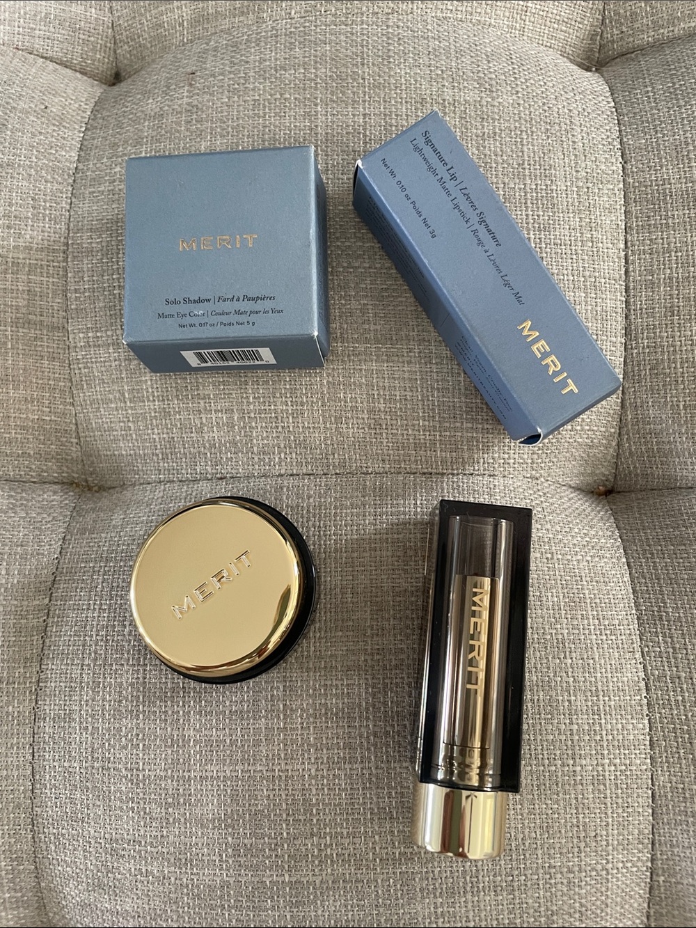 MERIT Signature Lipstick in Sunday Sole Shadow in Nelson Bundle of 2